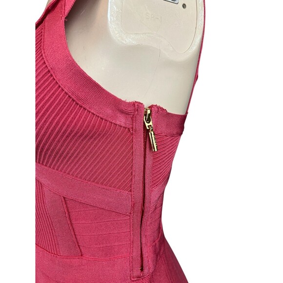 Guess Pink Stretch Knit Dress  Women's Size  M  Sleeveless Mini  Fit & Flare - Picture 5 of 8